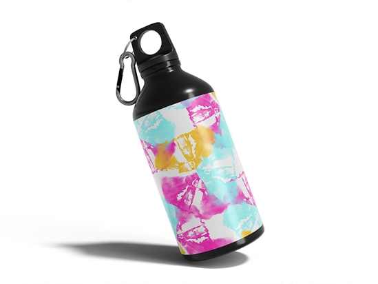 Springtime Petals Tie Dye Water Bottle DIY Stickers