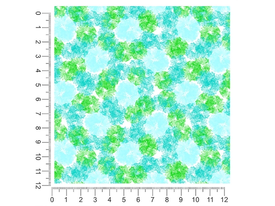 Wavy Wintergreen Tie Dye 1ft x 1ft Craft Sheets