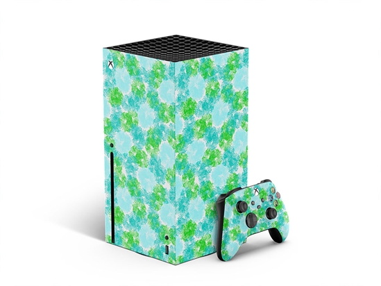 Wavy Wintergreen Tie Dye XBOX DIY Decal