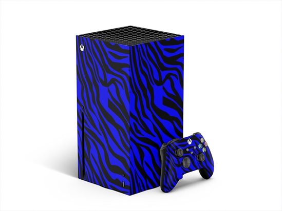 Blue Tiger Animal Print XBOX DIY Decal