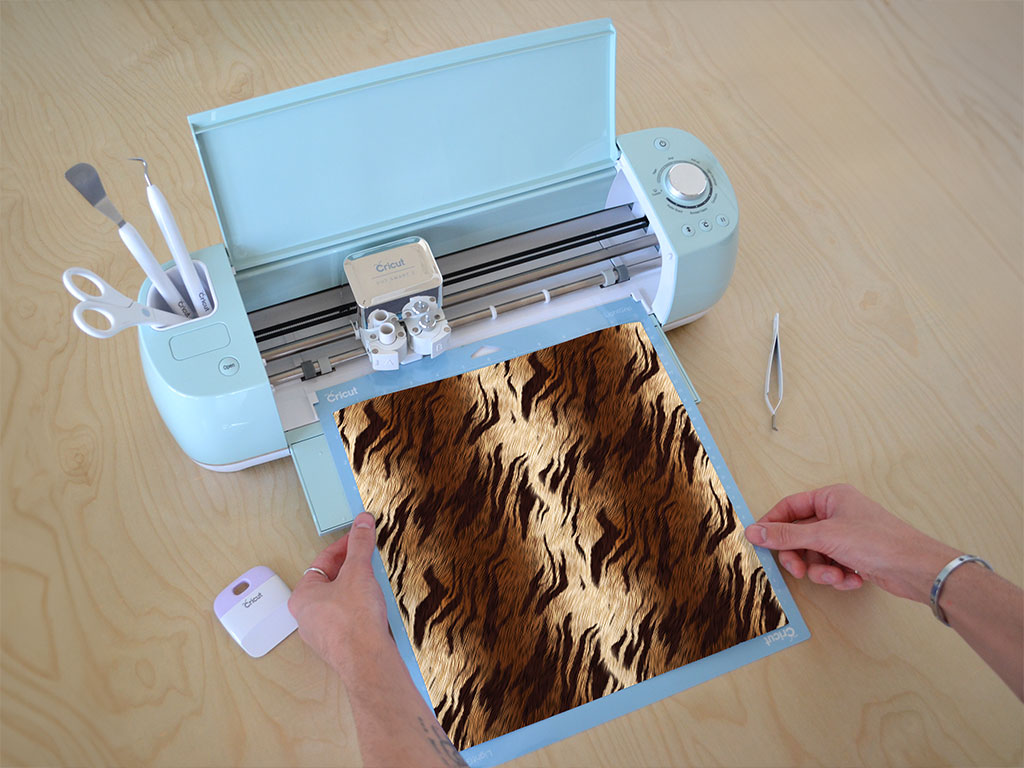 Cyber Tiger Animal Print Cricut Compatible Vinyl