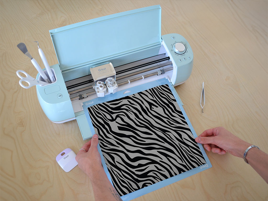 Gray Tiger Animal Print Cricut Compatible Vinyl