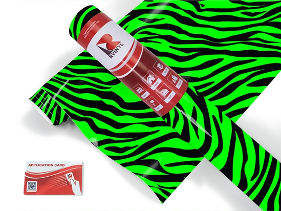 Neon Tiger Animal Print Craft Vinyl Roll