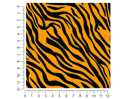 Orange Tiger Animal Print 1ft x 1ft Craft Sheets