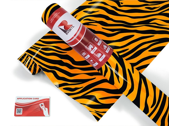 Orange Tiger Animal Print Craft Vinyl Roll