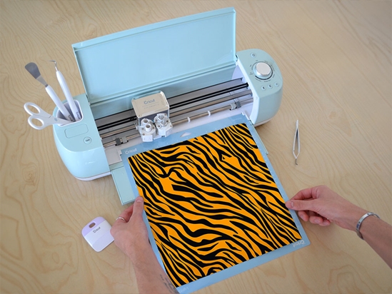 Orange Tiger Animal Print Cricut Compatible Vinyl