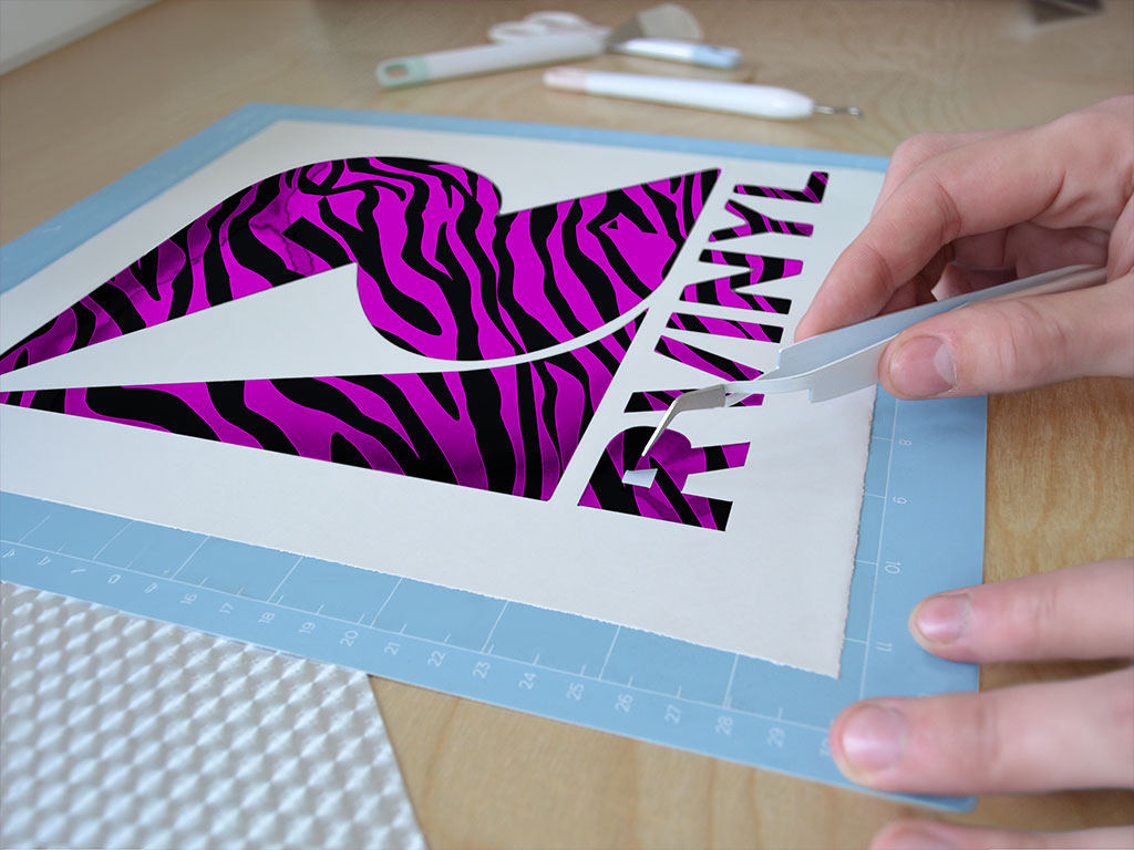 Purple Tiger Animal Print Easy Weed Craft Vinyl