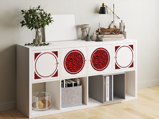 Red Tiger Animal Print DIY Furniture Stickers