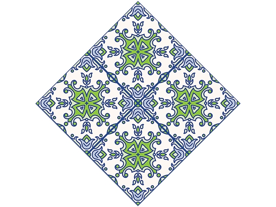 Green Compass Tile Vinyl Wrap Pattern