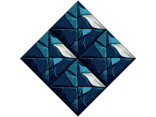 Blue Square Tile Vinyl Wrap Pattern