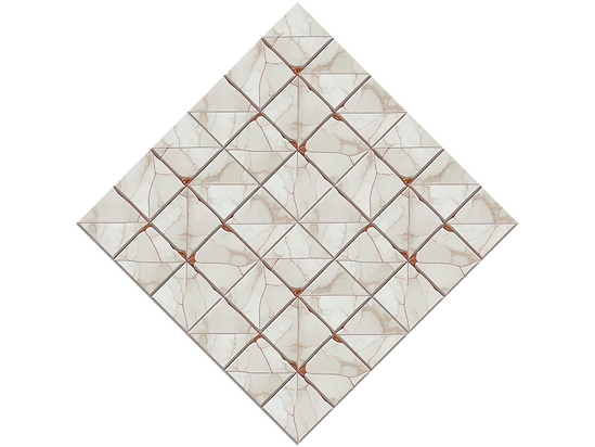 Cream Square Tile Vinyl Wrap Pattern