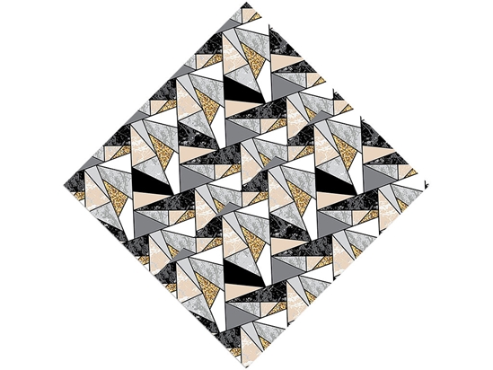 Golden Triangles Tile Vinyl Wrap Pattern