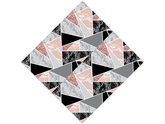 Pink Triangles Tile Vinyl Wrap Pattern