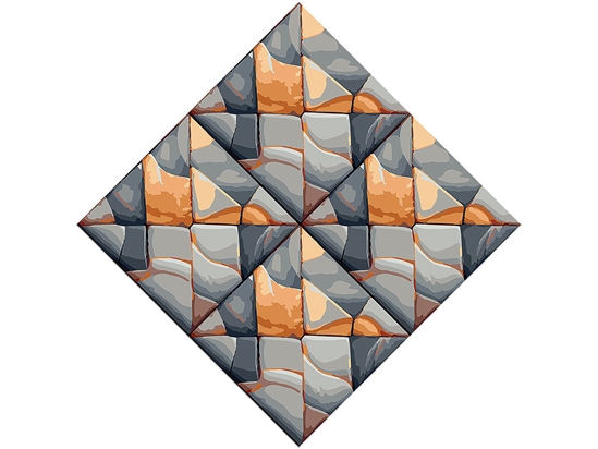 Pumpkin Square Tile Vinyl Wrap Pattern