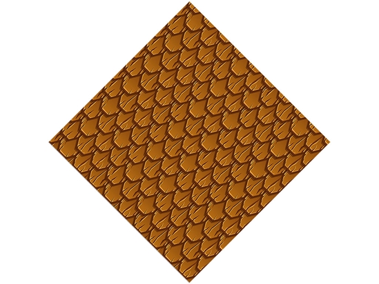 Brown Scaled Tile Vinyl Wrap Pattern