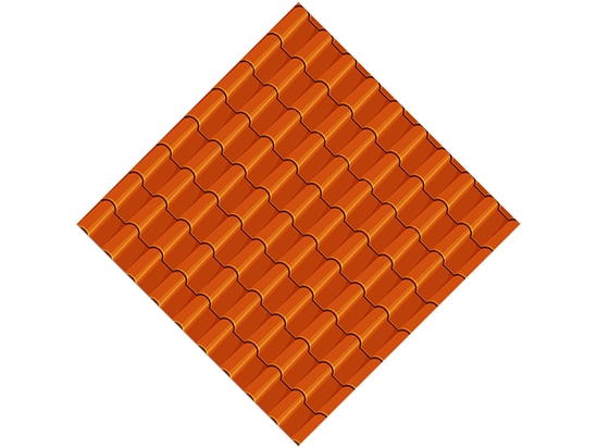 Orange Clay Tile Vinyl Wrap Pattern