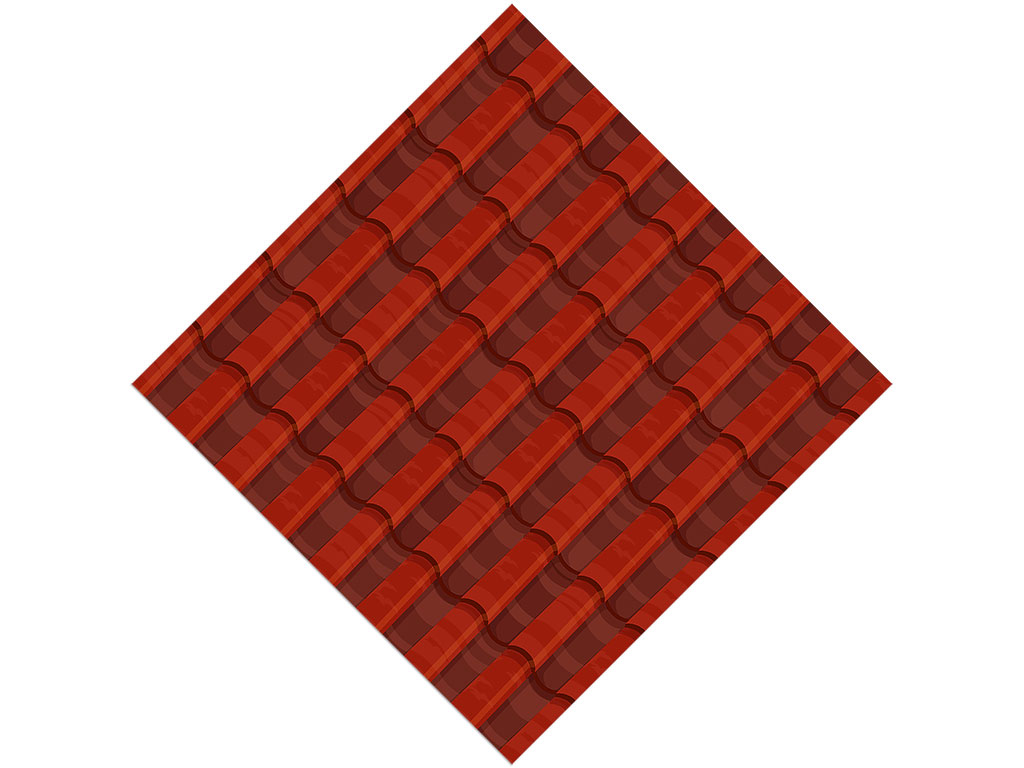 Red Clay Tile Vinyl Wrap Pattern