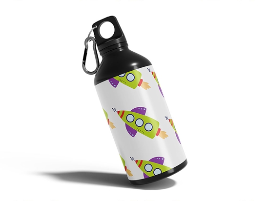 Blast Off Toy Room Water Bottle DIY Stickers