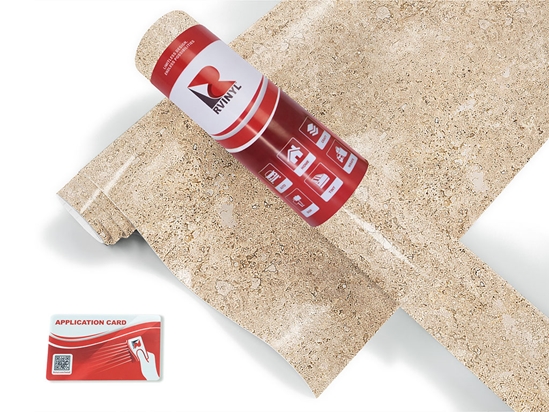 Primavera Travertine Stone Craft Vinyl Roll