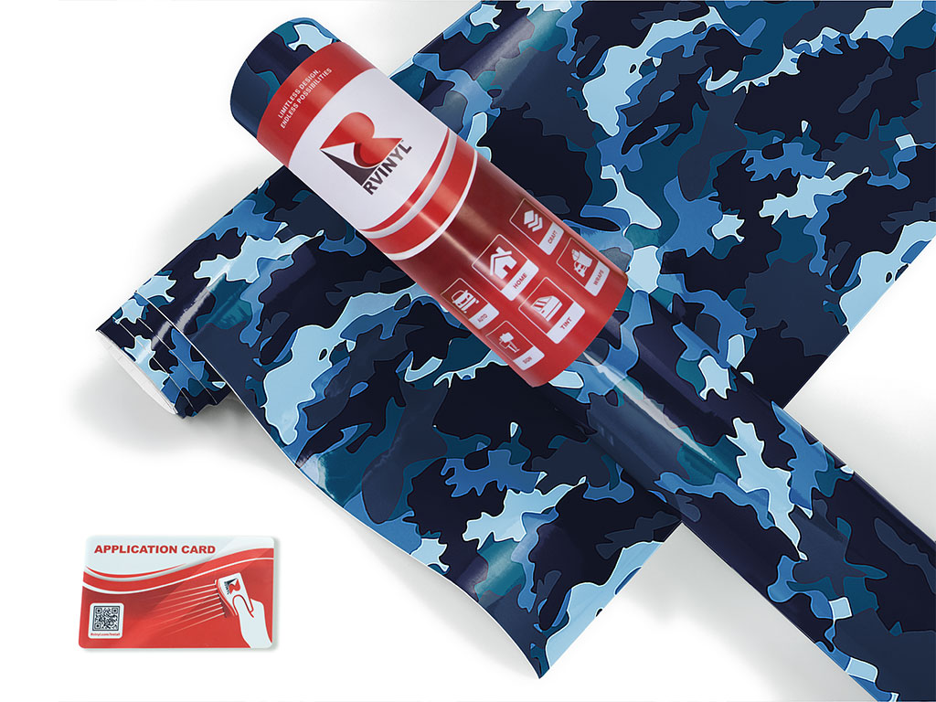 Deep Sea Camouflage Water Craft Vinyl Roll