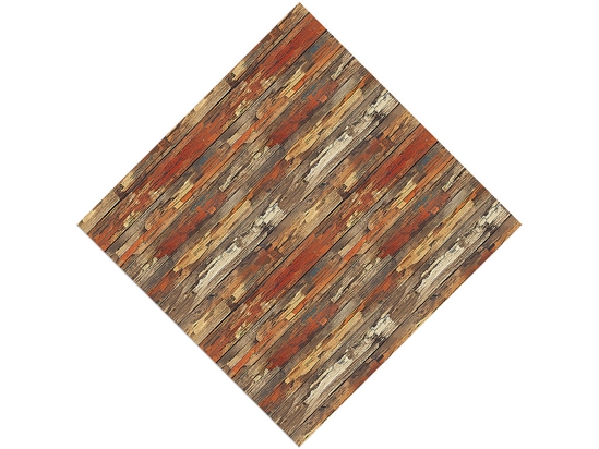 Distressed Cognac Wood Plank Vinyl Wrap Pattern