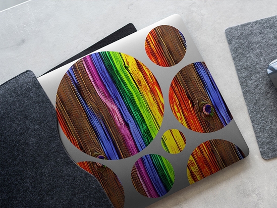 Rcraft™ Deep Stain Rainbow Wood Plank Craft Vinyl