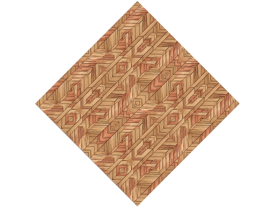 Mixed Gunstock Wooden Parquet Vinyl Wrap Pattern