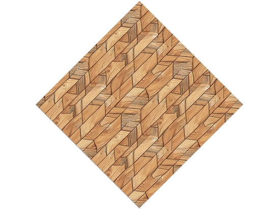 Rustic Trapezoids Wooden Parquet Vinyl Wrap Pattern