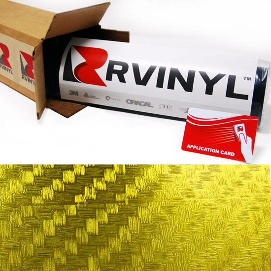 Yellow R3 Carbon Fiber Craft Vinyl