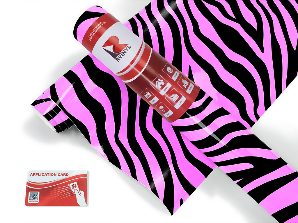 Pink Zebra Animal Print Craft Vinyl Roll