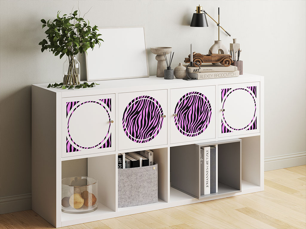 Pink Zebra Animal Print DIY Furniture Stickers