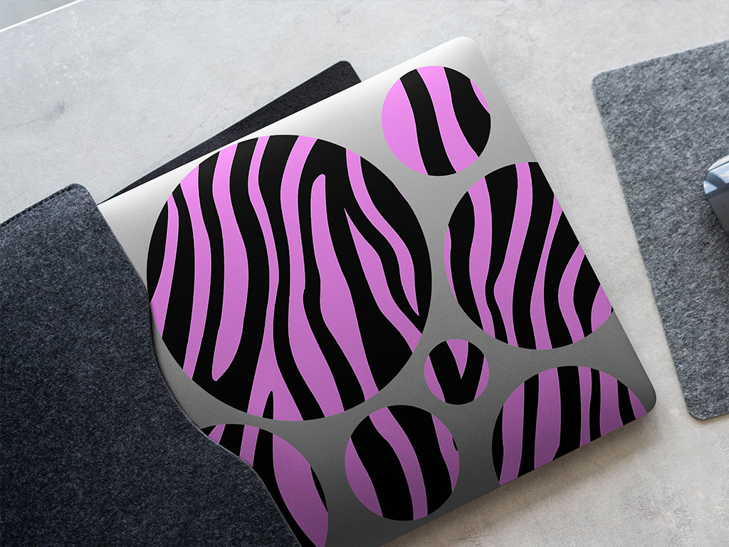 Pink Zebra Animal Print DIY Laptop Stickers