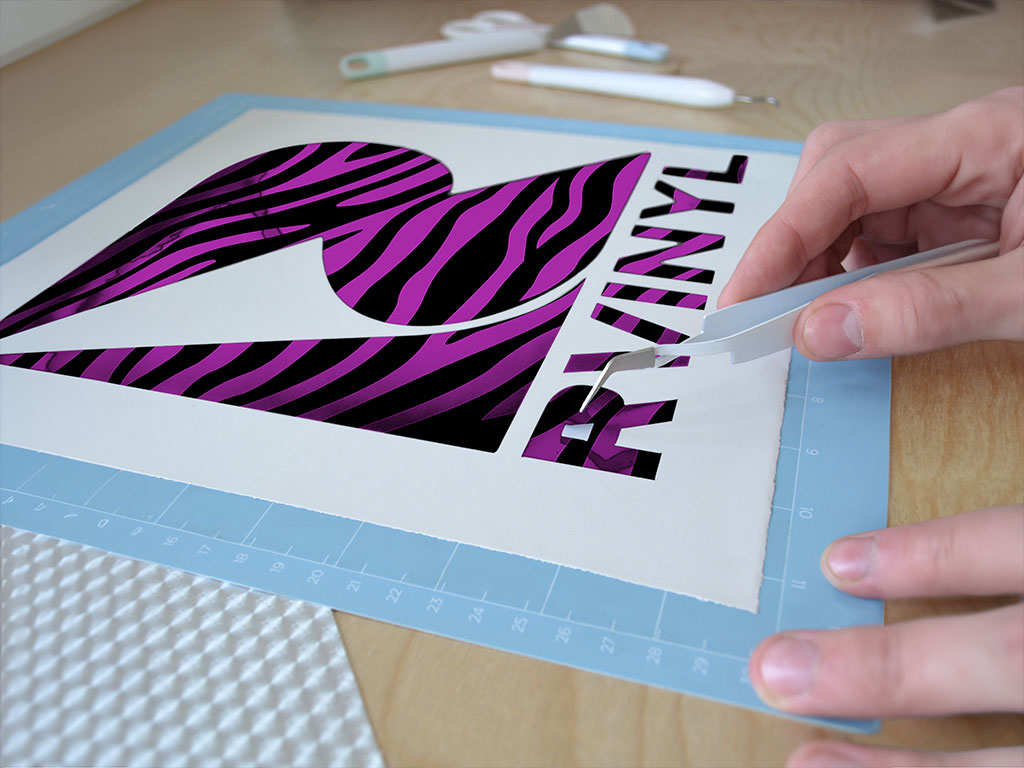 Purple Zebra Animal Print Easy Weed Craft Vinyl