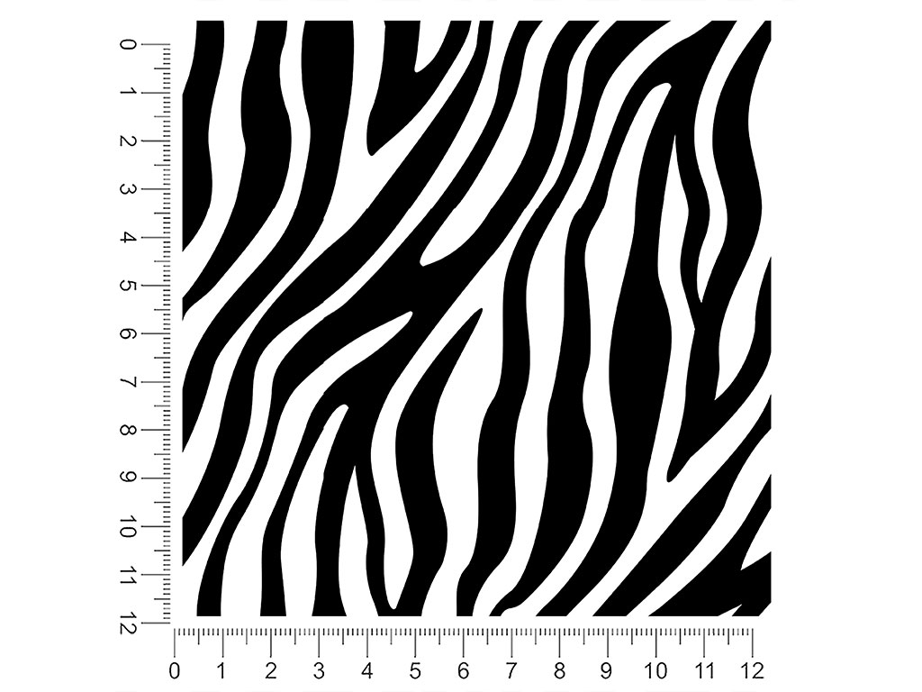 White Zebra Animal Print 1ft x 1ft Craft Sheets