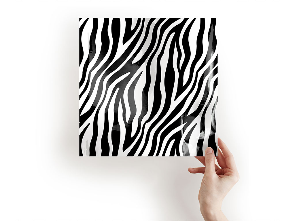 White Zebra Animal Print Craft Sheets