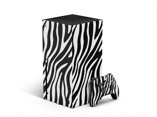 White Zebra Animal Print XBOX DIY Decal