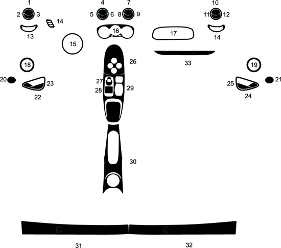 Alfa Romeo 4C 2015-2020 Dash Kit Diagram