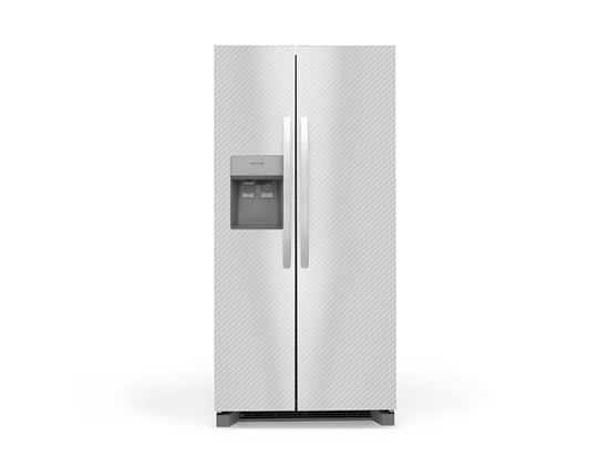 Rwraps 3D Carbon Fiber White Refrigerator Wraps