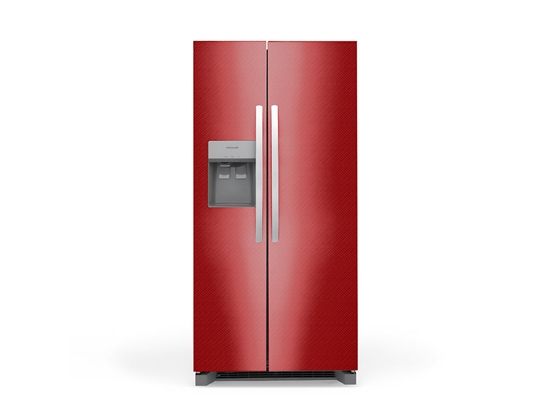 Rwraps 4D Carbon Fiber Red Refrigerator Wraps