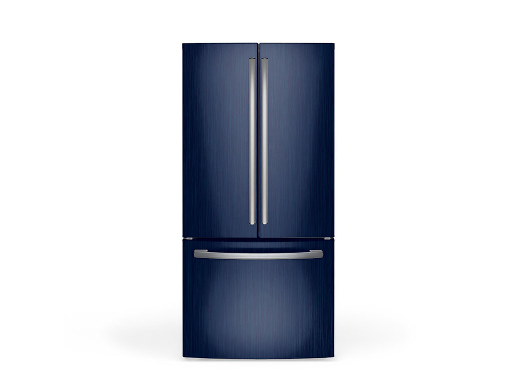 Rwraps Brushed Aluminum Blue DIY Built-In Refrigerator Wraps