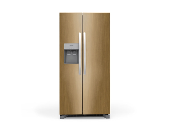 Rwraps Brushed Aluminum Gold Refrigerator Wraps