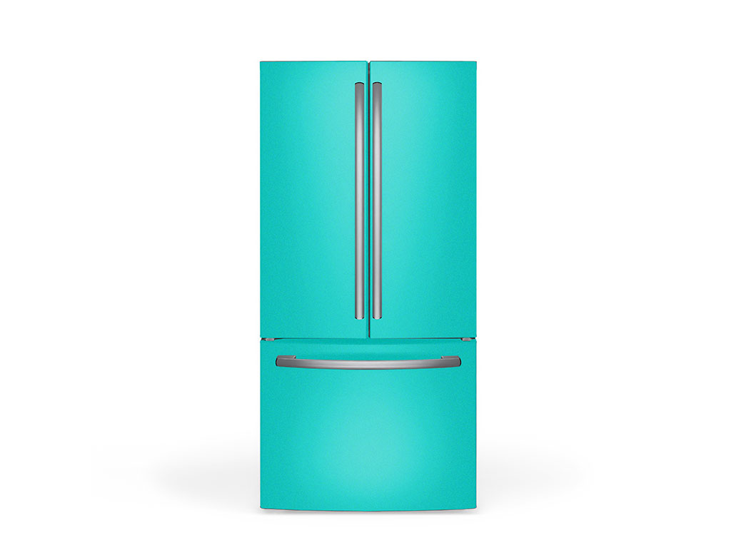 Rwraps Gloss Metallic Lake Blue DIY Built-In Refrigerator Wraps