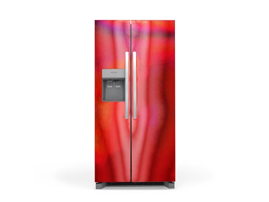 Rwraps Holographic Chrome Red Neochrome Refrigerator Wraps