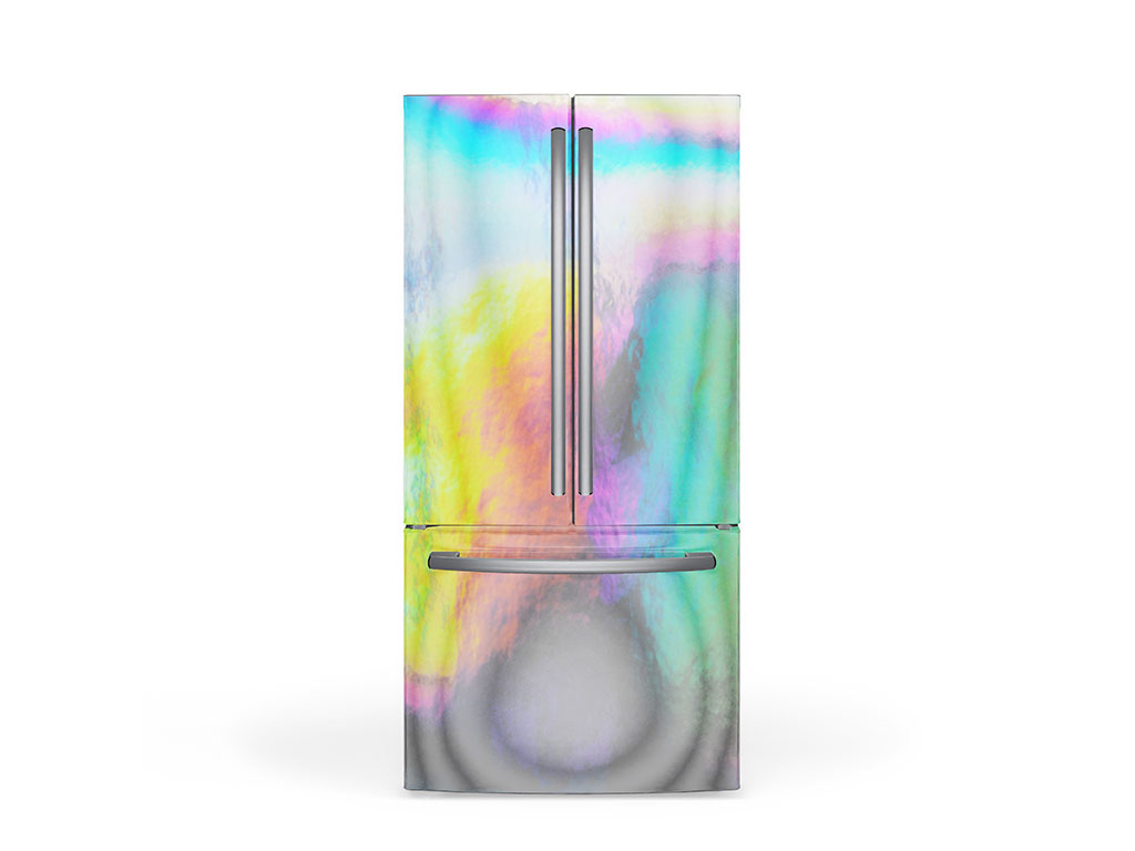 Rwraps Holographic Chrome Silver Neochrome DIY Built-In Refrigerator Wraps