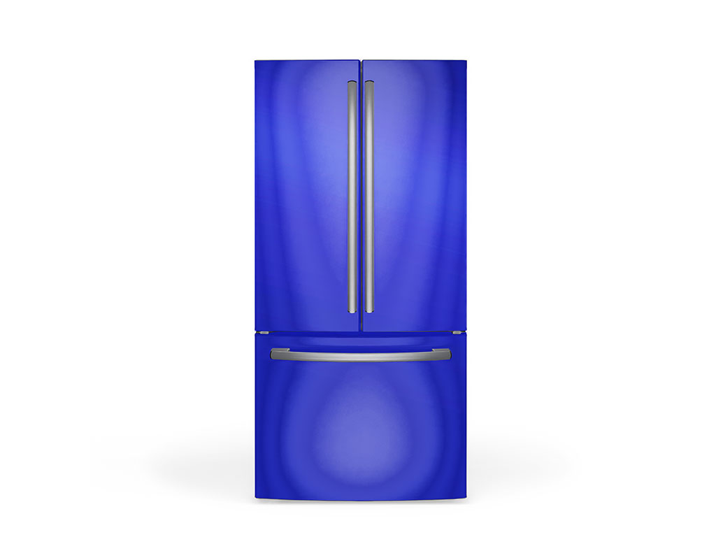 Rwraps Matte Chrome Blue DIY Built-In Refrigerator Wraps