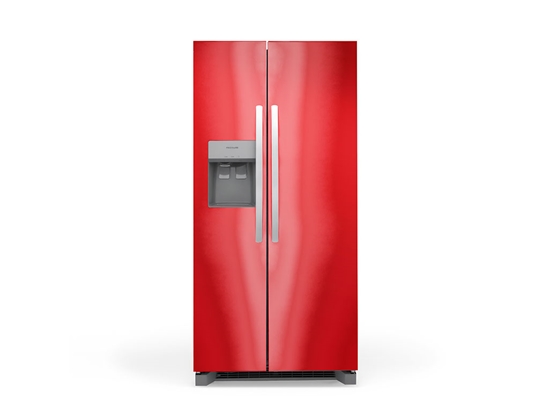 Rwraps Matte Chrome Red Refrigerator Wraps