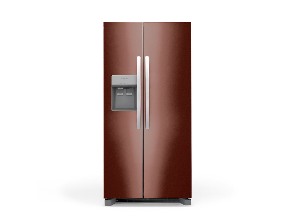 Rwraps Satin Metallic Flame Red Refrigerator Wraps