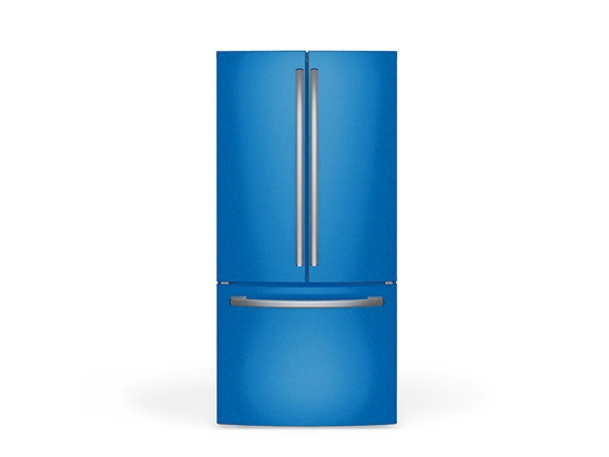 Rwraps Satin Metallic Ocean Blue DIY Built-In Refrigerator Wraps