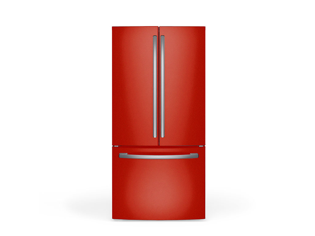 Rwraps Satin Metallic Red DIY Built-In Refrigerator Wraps