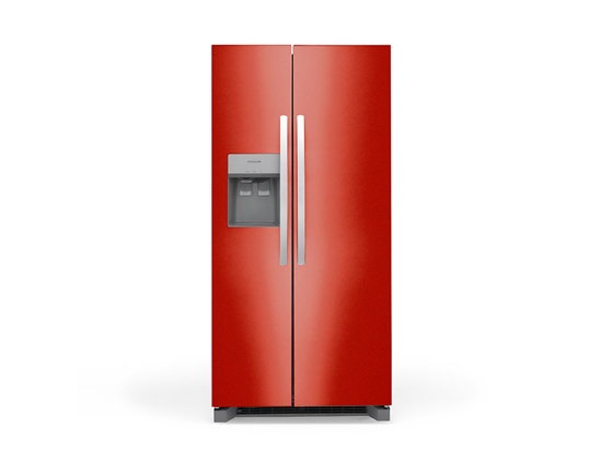 Rwraps Satin Metallic Red Refrigerator Wraps